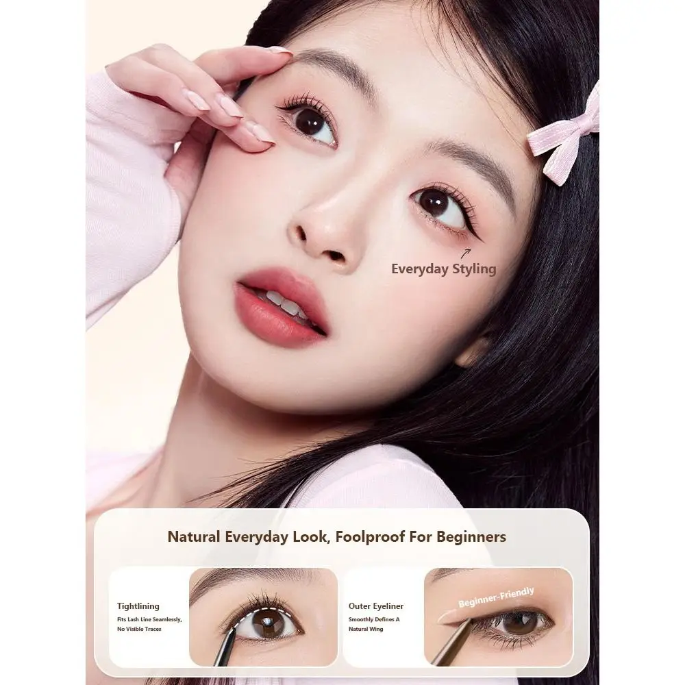 長持ちするジェルアイライナーペンシル 汚れにくい滑らかな極細チップアイライナー 正確なライン 極細チップ