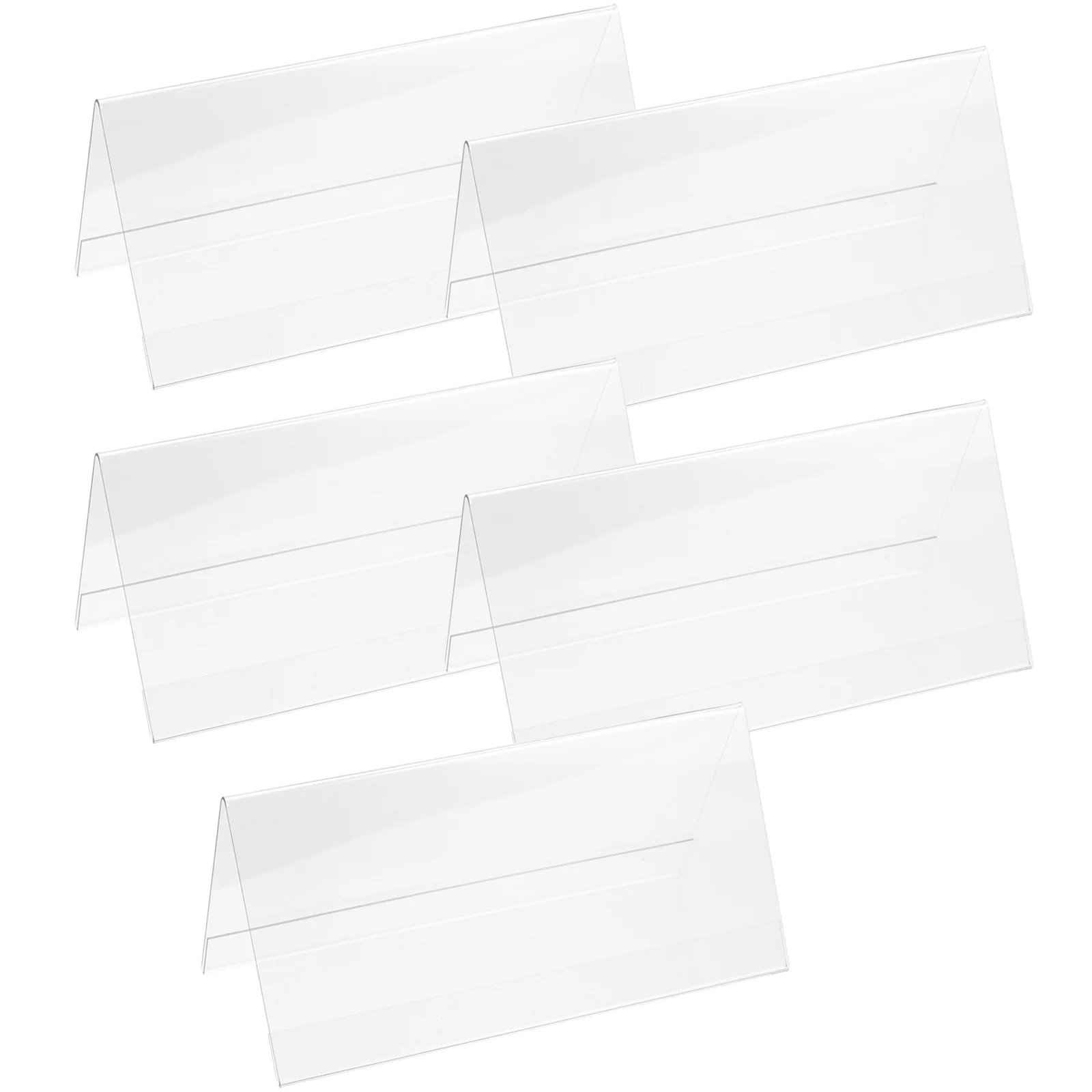 5 قطعة علامات الزفاف الاكريليك أصحاب رقم الجدول فارغة بطاقات مقعد واضحة لترتيب الجلوس قابلة لإعادة الاستخدام بطاقات مكان الاكريليك #5