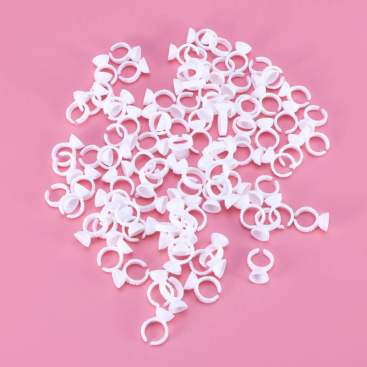 

500 шт. одноразовые чернильные кольца-держатели, чашки для татуировки, прозрачный инструмент для макияжа ресниц, контейнер для пигмента, татуировка бровей