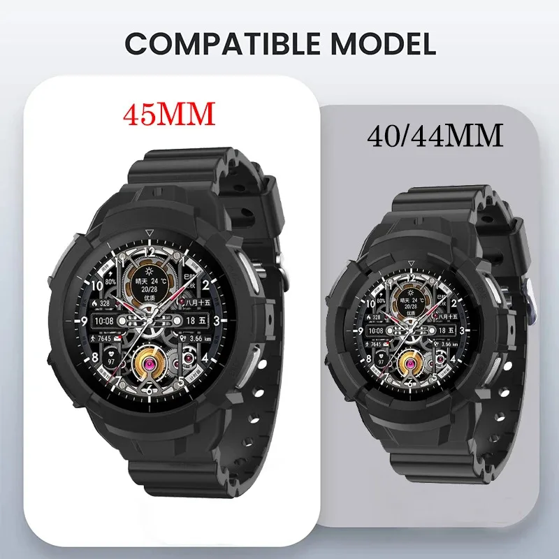 Soft Fashion Cover For Samsung Galaxy Watch 5 40mm 44mm Silicone Protector Case Strap For Samsun g Watc h 5 Pro 45mm Bumper