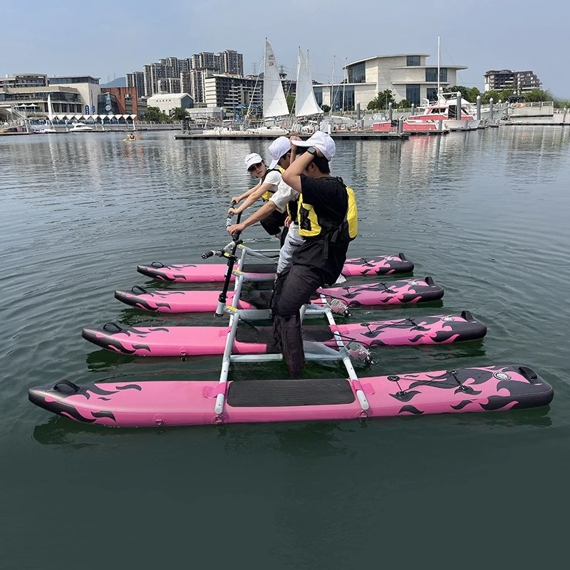 Three-person Water Bike Inflatable Pontoon Water Bike Sightseeing Boat Surfing Board Bike