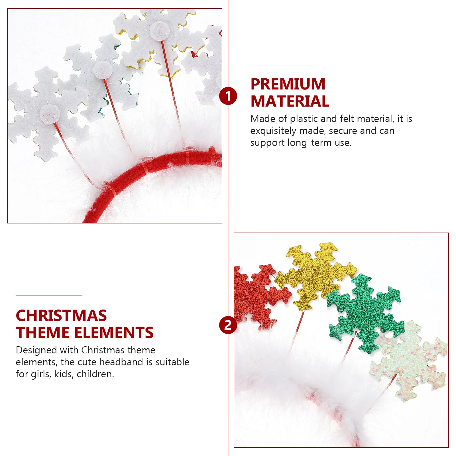 

Christmas Headband Xmas Party Headband Cute Decorative Hair Accessories for Holiday Dress Up Xmas Hairband