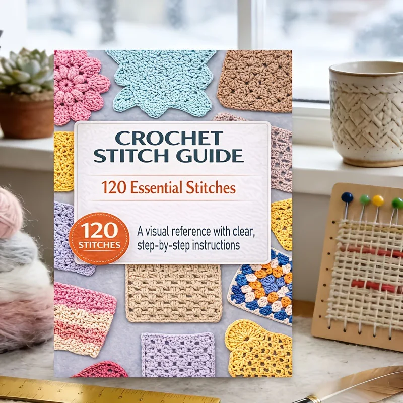 New Spiral Notebook, CROCHET STITCH GUIDE, 125 Common Crochet Stitches Handbook