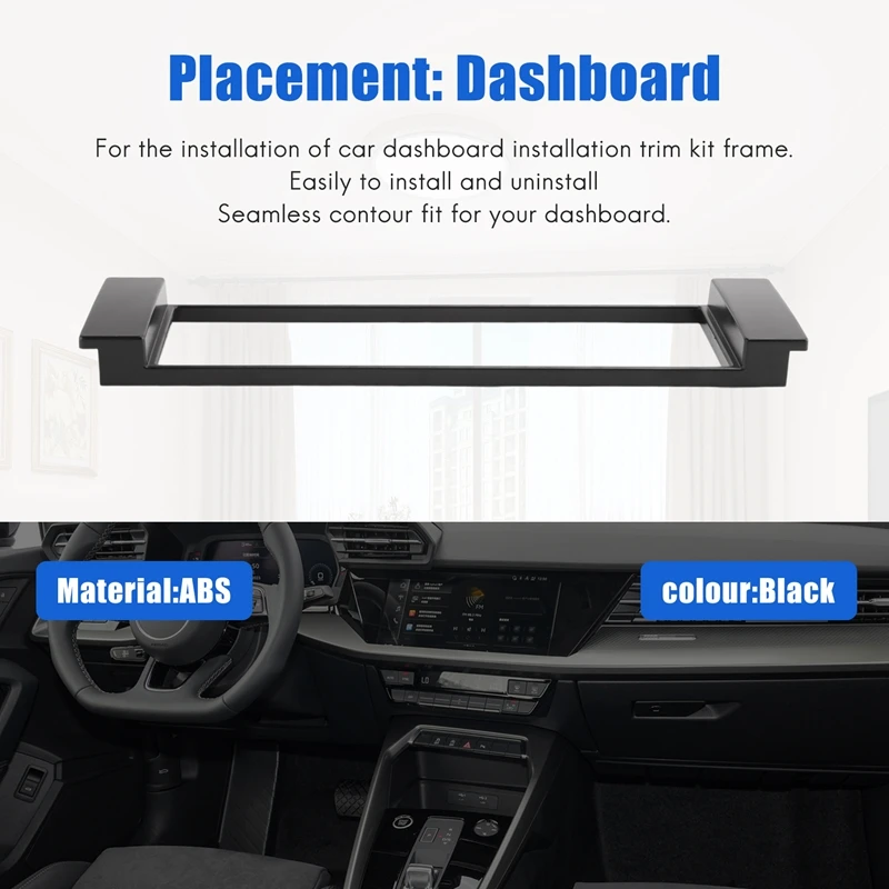 NEW-Fascia 1 Din Frame for -Audi A3 8L A6 4B Seat Toledo Leon Fiat Scudo Stereo Facia Plate Dash CD Trim 1 DIN Radio Cover