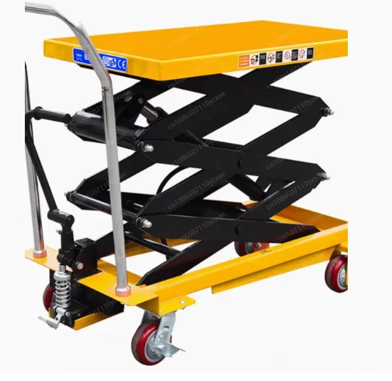 

Small Mini Movable Lift Scissor Platform 2m 500kg 1000kg Hydraulic Lift Hand Manual Lift Table