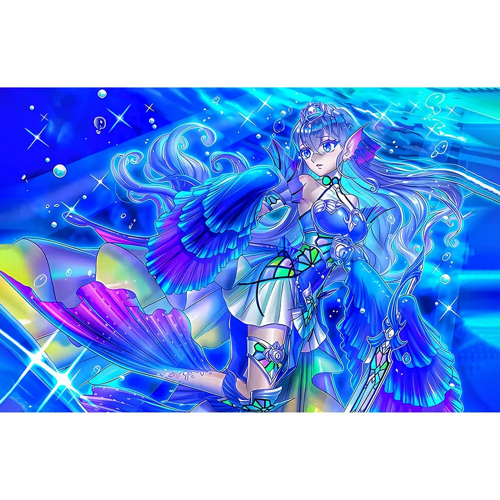 

YuGiOh Playmat Tearlaments Girls TCG CCG Mat Trading Card Game Mat Table Desk Mouse Pad Gaming Play Mat for Board Game 60x35cm