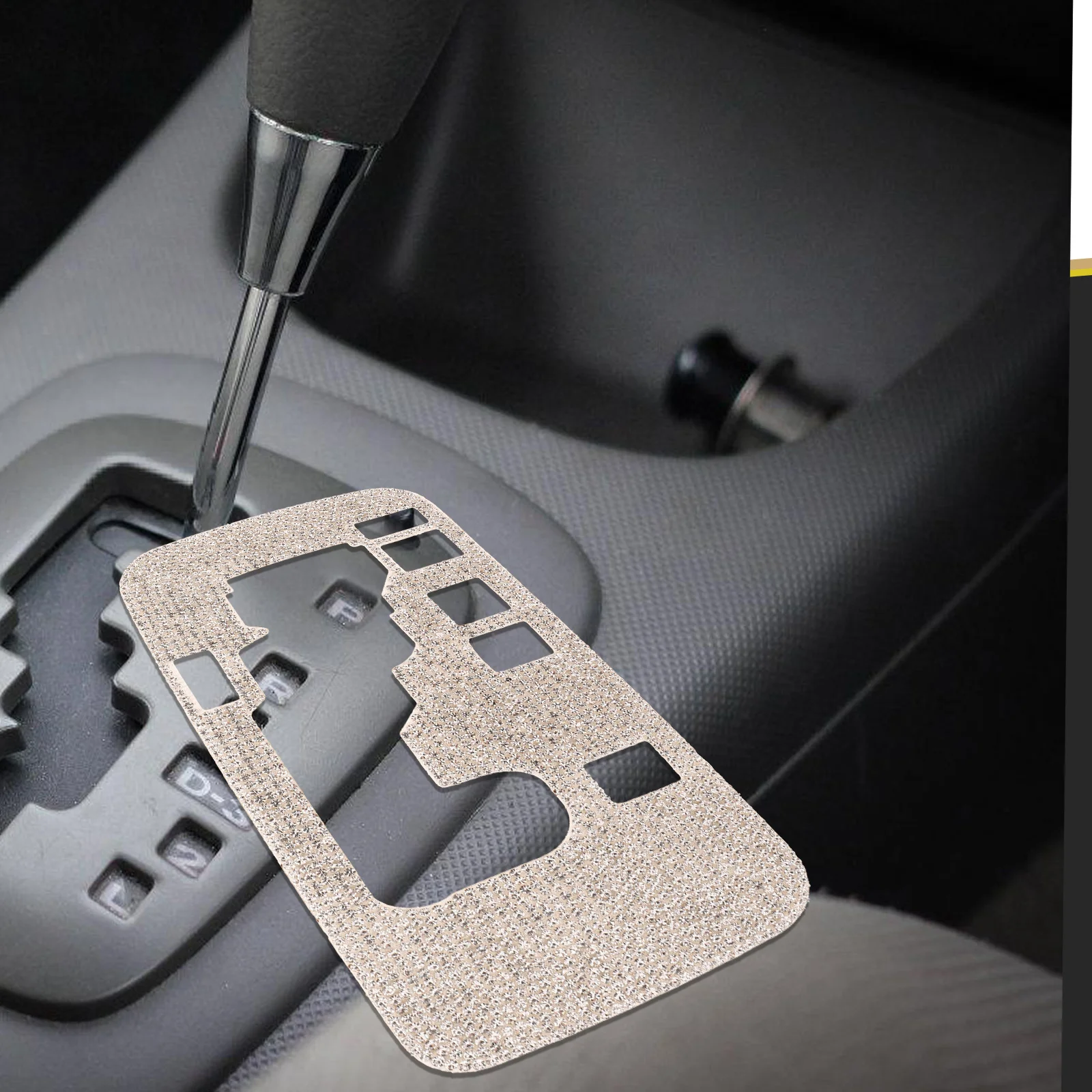 

Luxury Rhinestone Car Gear Panel Trim Sticker Durable Self-Adhesive Bling Accessories For Women Auto Interior Decor Upgrade