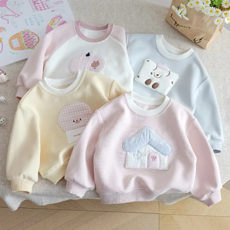

Girls Sweatshirts Spring Autumn 2025 Children Clothes Baby Girls Tops Cute Outerwear for Kids Cartoon Outfits