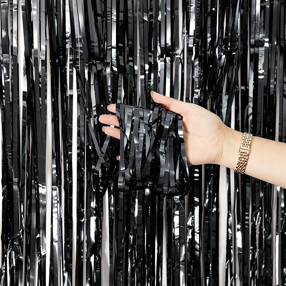 Glitter Streamers Foil Fringe Curtain Colorful Decorative Tinsel Curtain Glitter Fashion Streamer Curtain Wedding Decor