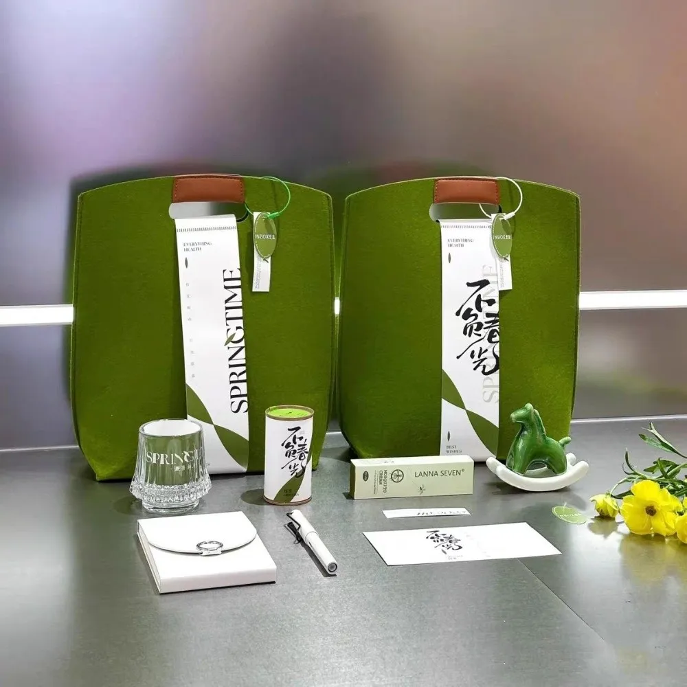 

High Quality Solid Color Felt Bag Eco-Friendly Reusable Utility Tote Large Capacity Portable Shopping Bag Corporate Welfare