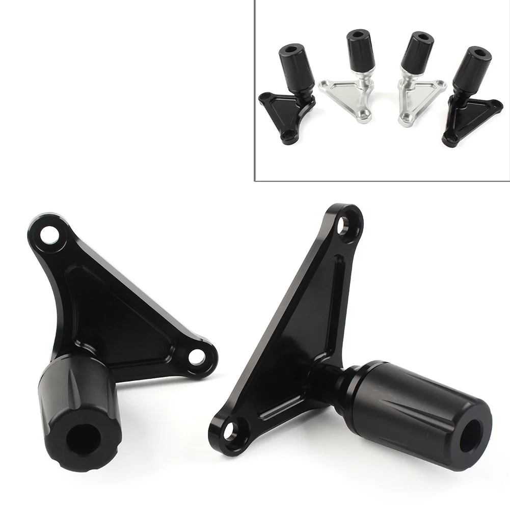 

Motorcycle Frame Sliders Crash Falling Protector Black/Silver For Suzuki GSXS 950 1000 GT Katana