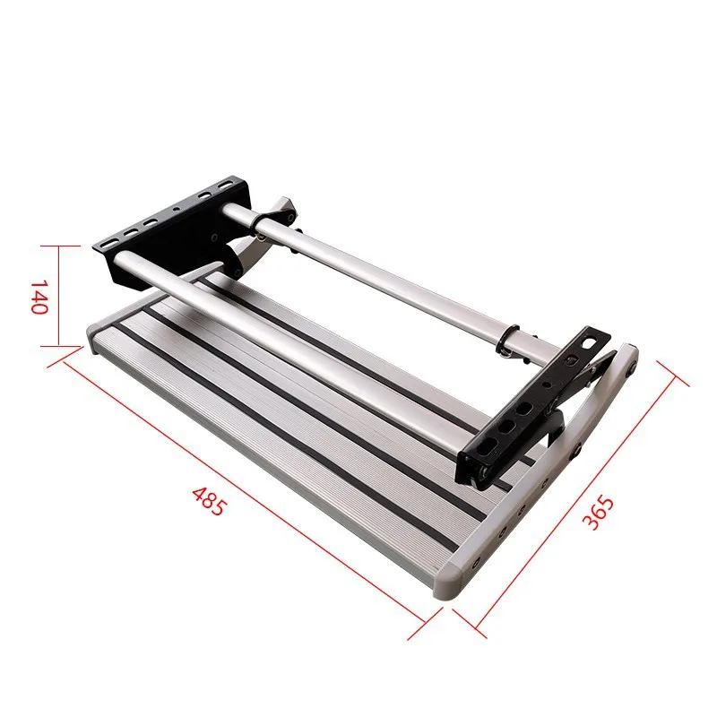Electric Step with LED Light Aluminum Alloy Folding Single Ladder Load 200KG for RV Travel Trailer Entry Doorway