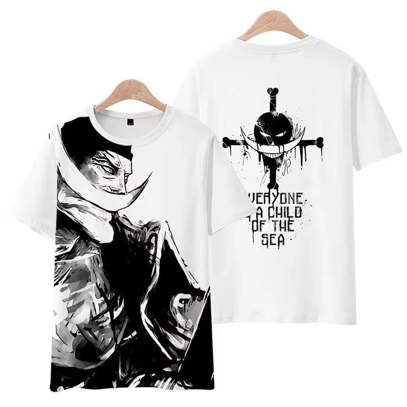 

2026 Summer 3D Print Ink Wash Style One Piece Whitebeard T-Shirt Men Women Anime Graphic Tee Breathable Quick Dry Casual Tops