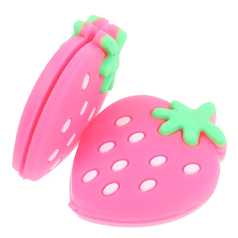 

2 Pcs Silicone Tennis Racket Shock Absorber Dampener Strawberry Design Reduction Light Weight for Tennis