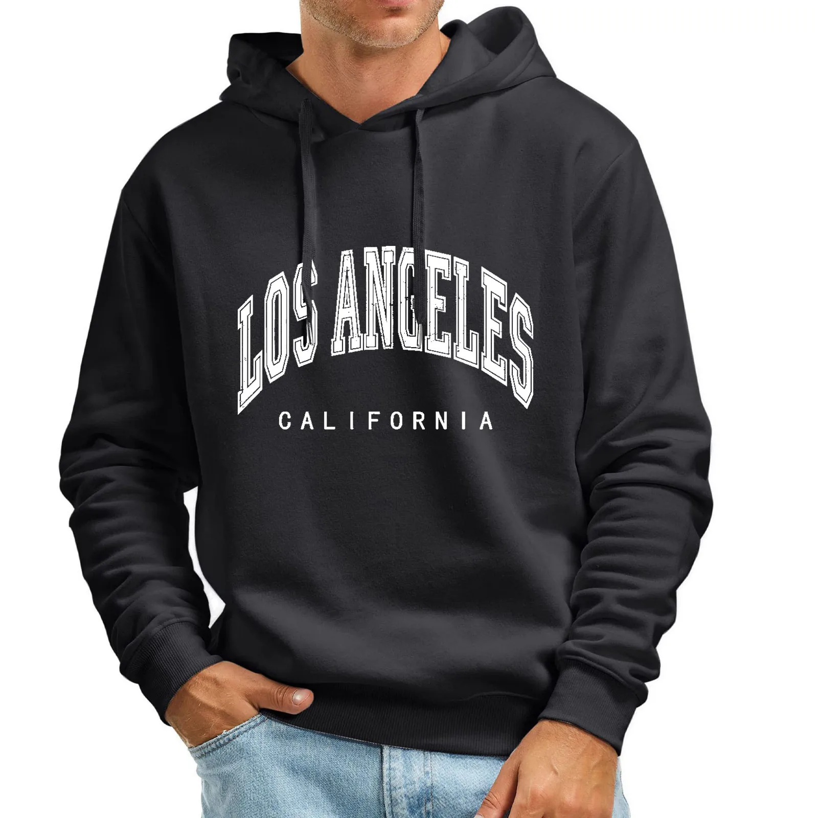 

Men's Letter Print Hoodies Sweatshirts Sportswear Tracksuit with Pocket 2023 Spring Fall Winter Oversize Male Warm Pullover Tops