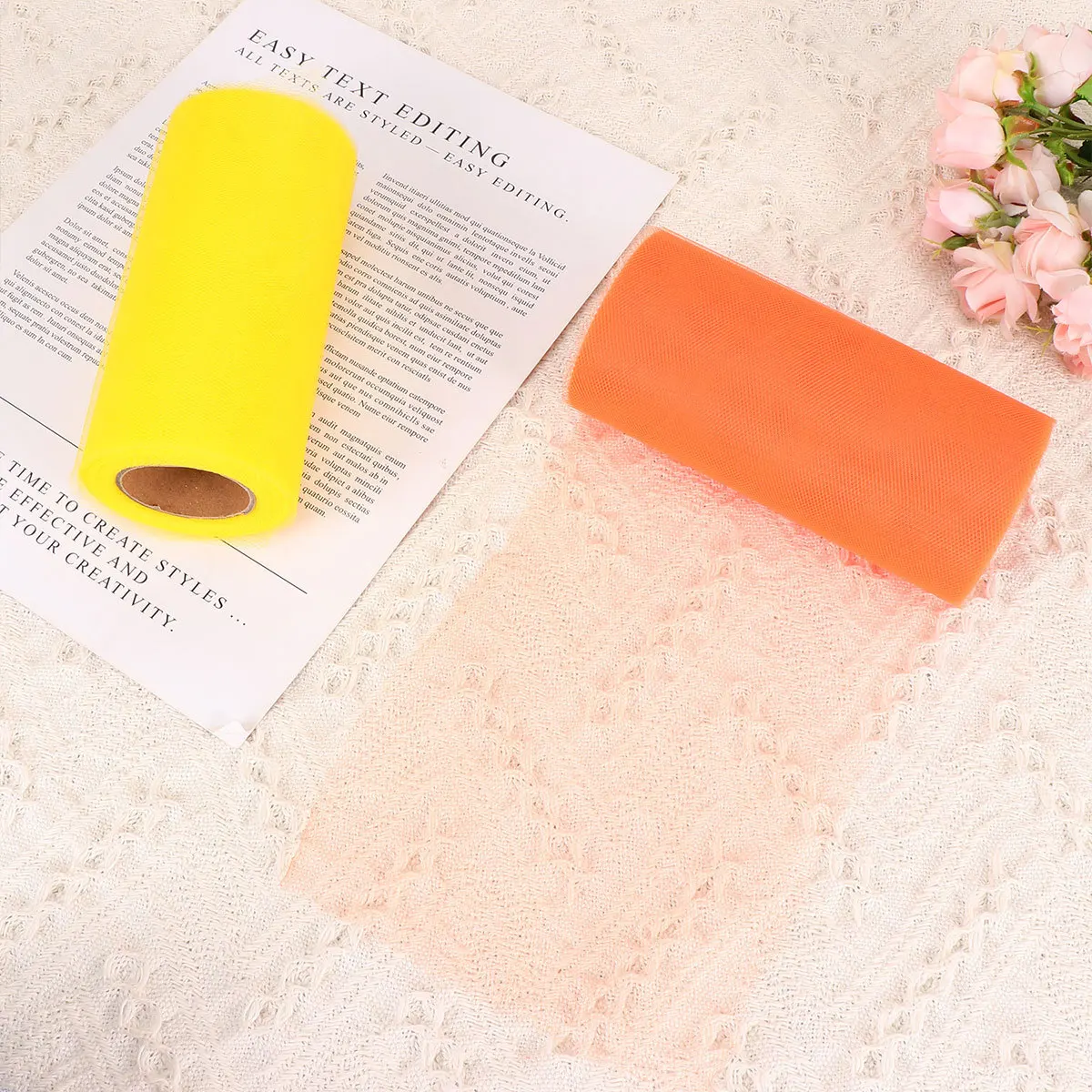 

7 шт., рулон марли, тонкая ткань для платья своими руками, юбка, декор для свадебной вечеринки, украшение стола, подарочная упаковка, изготовление бантов