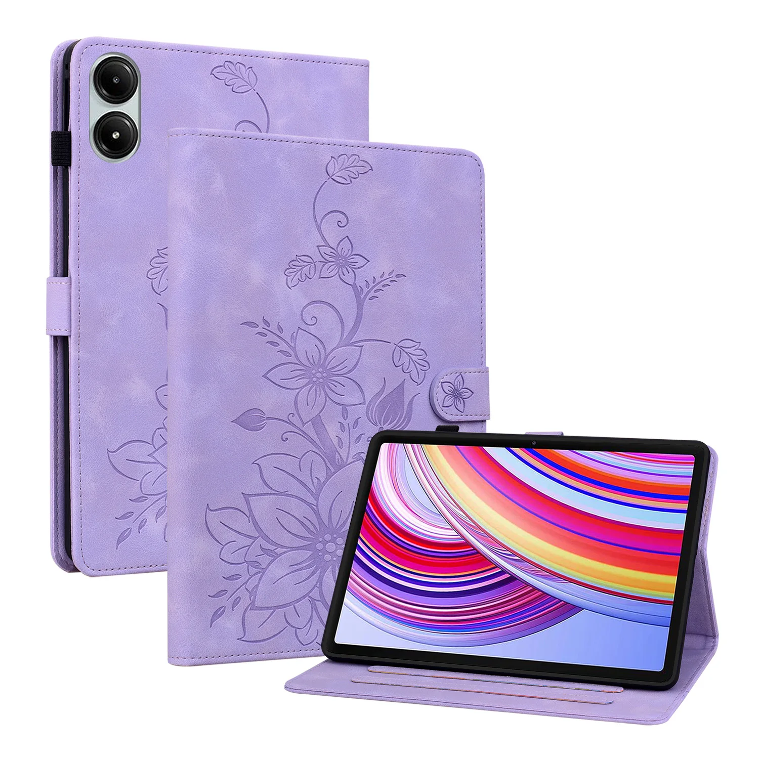 

Luxury PU Leather Case Universal for Xiaomi Poco Pad 2405CPCFBG Redmi Pad Pro 2024 12.1 inch 2405CRPFDC Adjustable Stand Cover