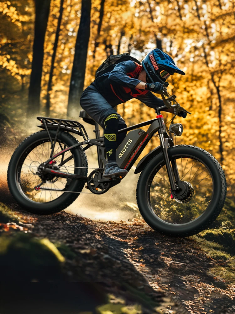 AliExpress DUOTTS S26 Adult Electric Bicycle 750W*2  Motor EBike 48V20AH Battery  Electric Bike 26 Inch Fat Tire All Terrain  E-Bike