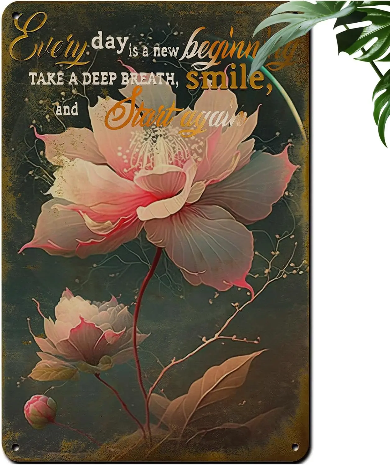 Интересный металлический жестяной знак Yingchun с цветами, железная живопись для взрослых, растительные металлические жестяные знаки для взрослых, домашняя кухня, спальня, сад