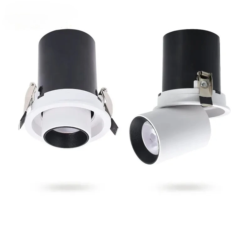 

Светодиодный встраиваемый выдвижной потолочный светильник JOYINLED 7W / 10W, круглый, COB, скрытого монтажа, для торговых центров и магазинов одежды