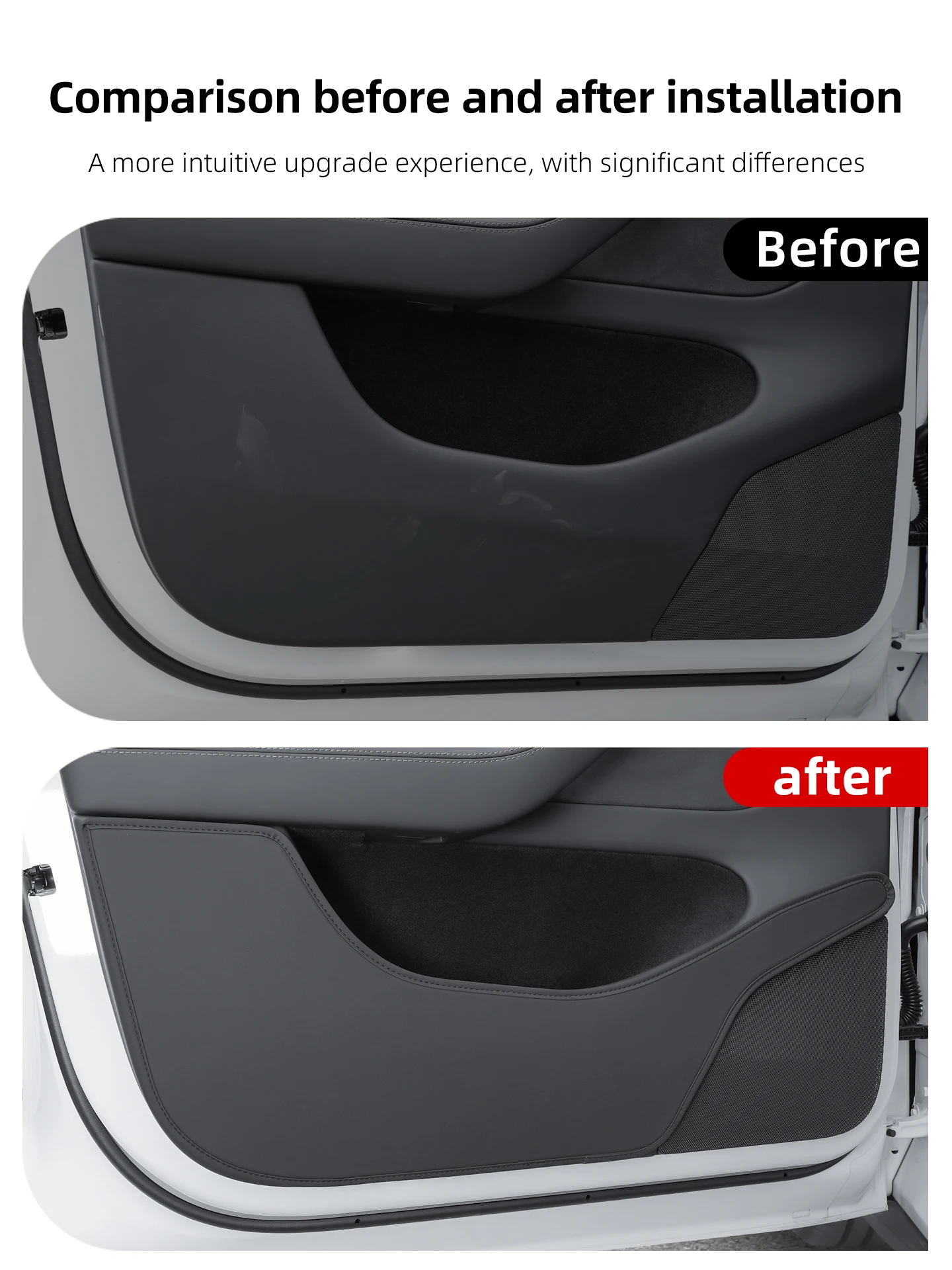 Für Tesla Model Y Juniper 3 Highland YL Autotür-Antikick-Pads Seitentürverkleidungs-Schutz Anti-Schmutz-Pad Auto-Innendekorationszubehör – Detail 2