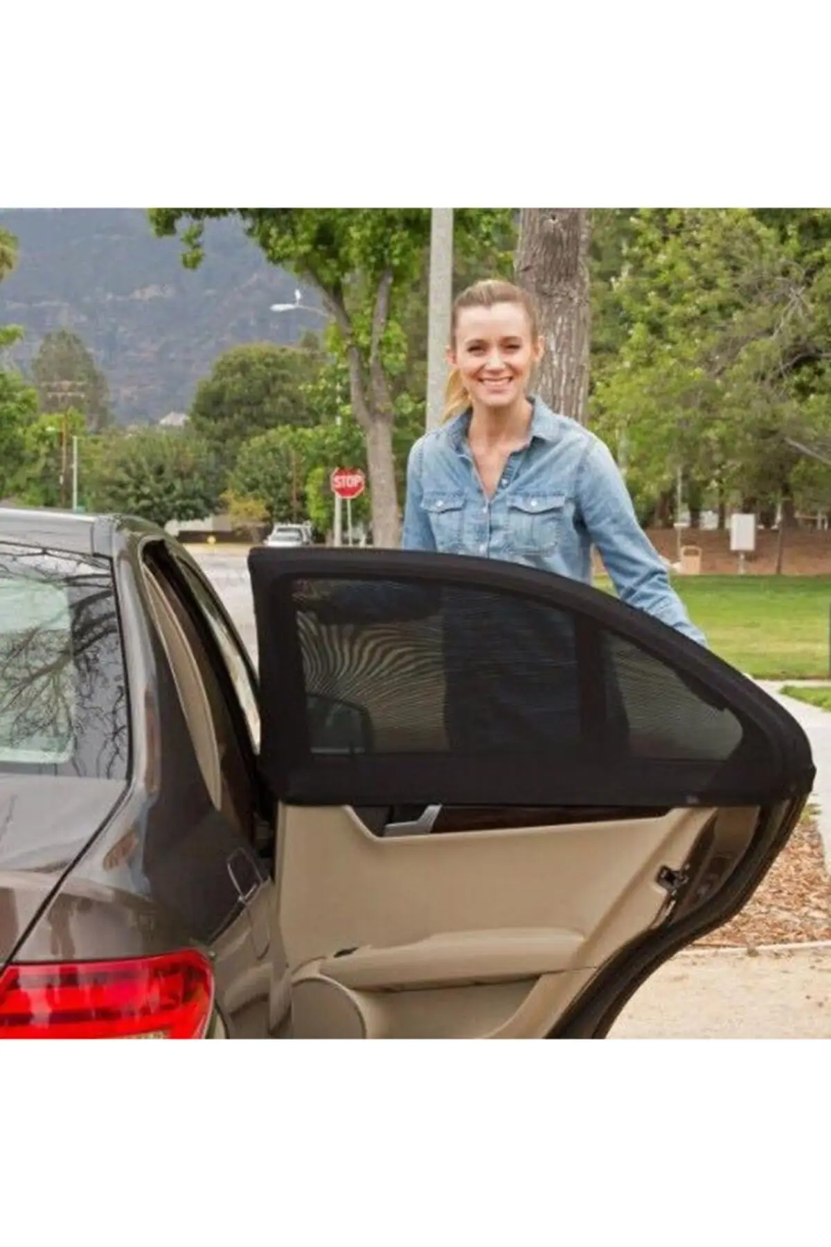 2 Pcs รถยนต์ยานพาหนะ Auto หน้าต่างด้านข้างบังแดดผ้าม่านกรณี Hood รถแม่เด็กทารกผ้าม่าน Sun Visor