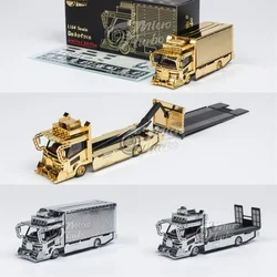 Micro Turbo 1:64 Dekotora Wing Custom / Flatbed Tow Truck electrosilvering limited999 Diecast Model Car