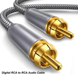 Digital RCA To RCA Male Coaxial Coax Audio Cable TV Subwoofer Cord Gold Plated High-fidelity Coaxial Coax Audio Cable 1m to 15m