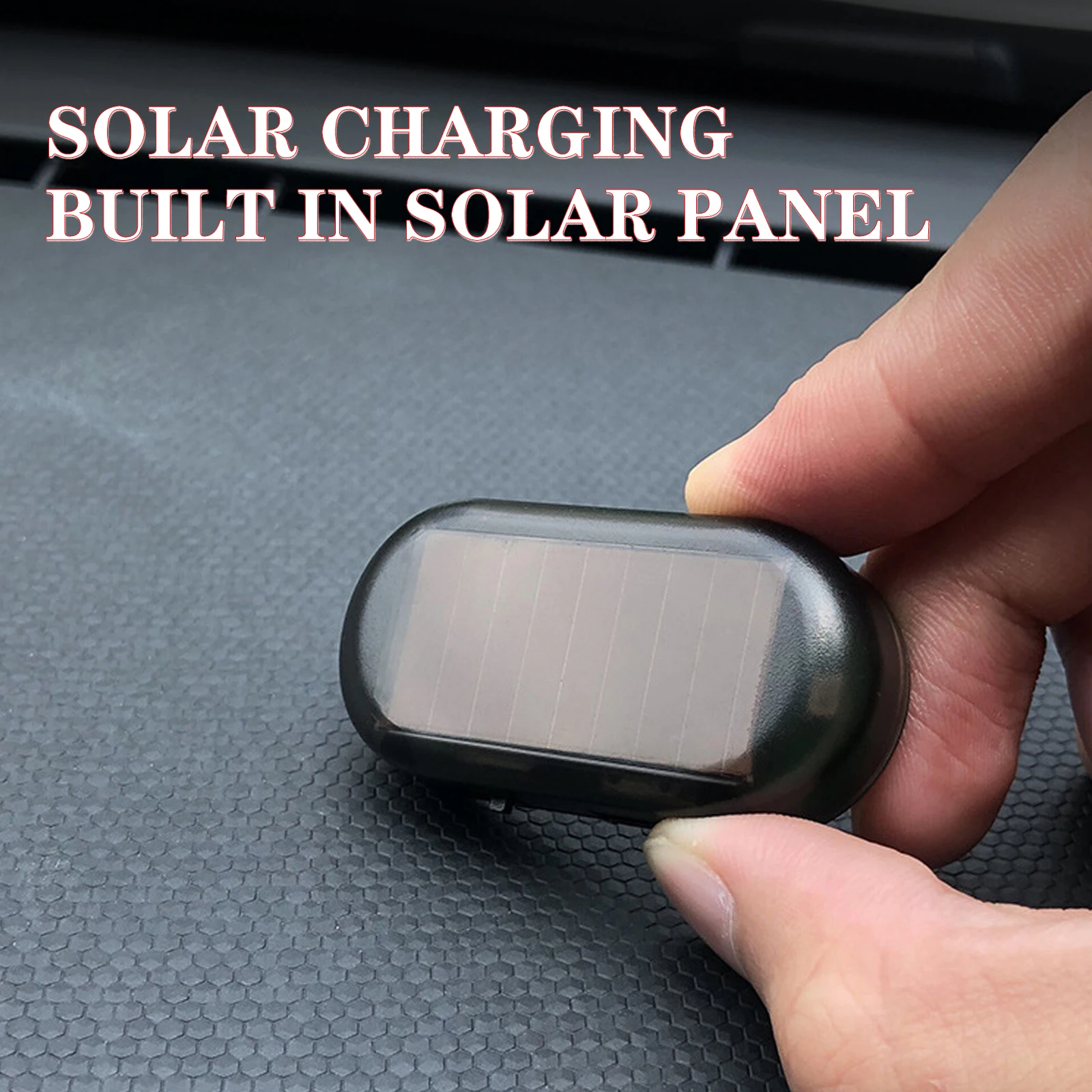 2pcs Car Solar Power Simulated Dummy Alarm Warning Anti-Theft LED Flashing Security Light with New USB Port