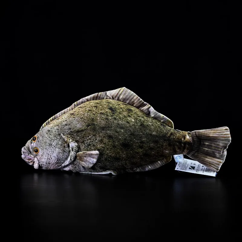 

Simulated Halibut Figurines Cute Flounder Plush Toy Lifelike Animals Simulation Stuffed Doll Kawaii Toy Gifts