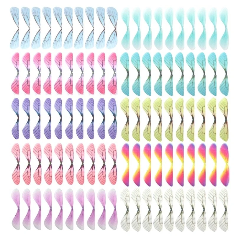 573B Fashion for Butterfly Wings Charms Wings for DIY Jewelry Making Earrings Pendants Hair Headband Decoration Gif
