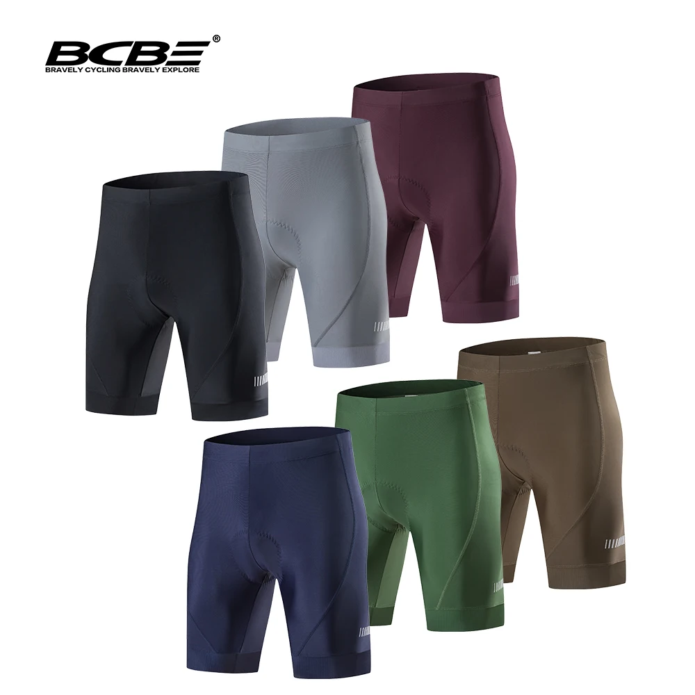 

BCBE-ING Men Cycling Shorts Pro Elastic Sponge Pad Riding Shorts High Quality Breathable MTB Bike Tights Trousers With 6 colours