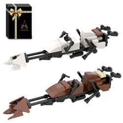 2 in 1 74-Z Space Wars Flying Motorcycle Model Toys Ideas Collectible Building Bricks for Kids Adults Fans (122PCS)