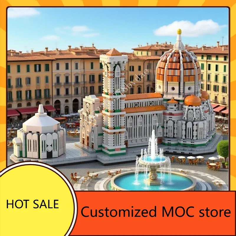 2013PCS Cathedral of Florence Hot  Selling MOC Creative Holiday streetview Puzzles CityArchitecture  Birthday DIYAssembly Gift