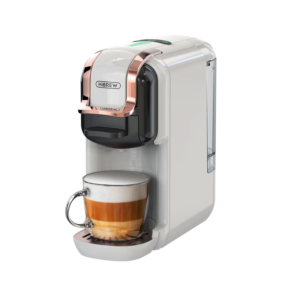 HiBREW Koffiemachine voor meerdere capsules, warm/koud, Dolce Gusto, melk, Nespresso, ESE pod, gemalen koffie, cafetaria, 20 bar, 5-in-1