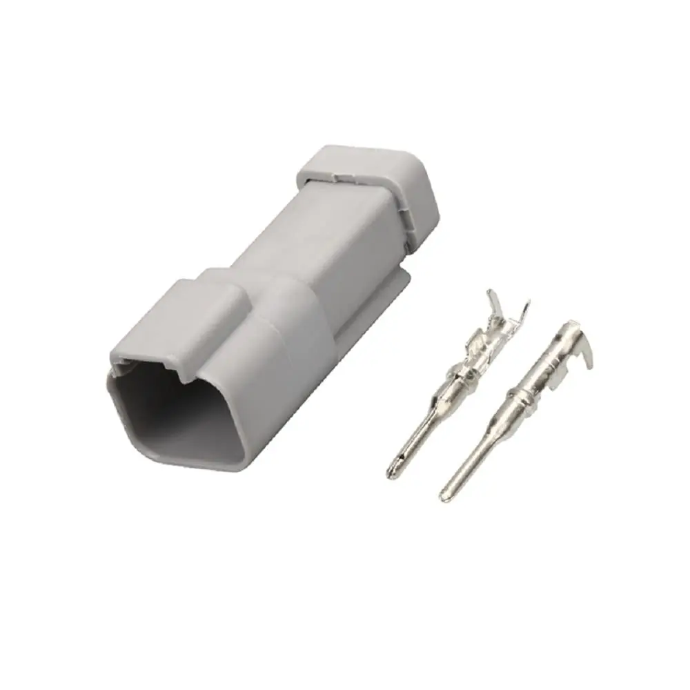 Automotive Plug Connectors 1 Set DT 2 Pin Male Shell with Contacts waterproof electrical connectors Sealed DT04-2P