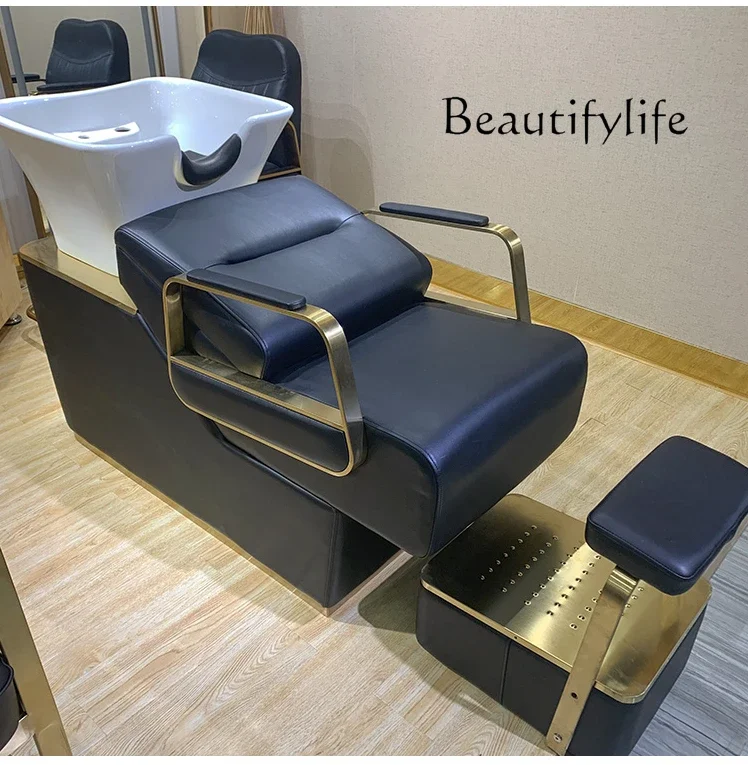 Nordic Hair Saloon Dedicated Lying Half Multi-Functional Flushing Bed