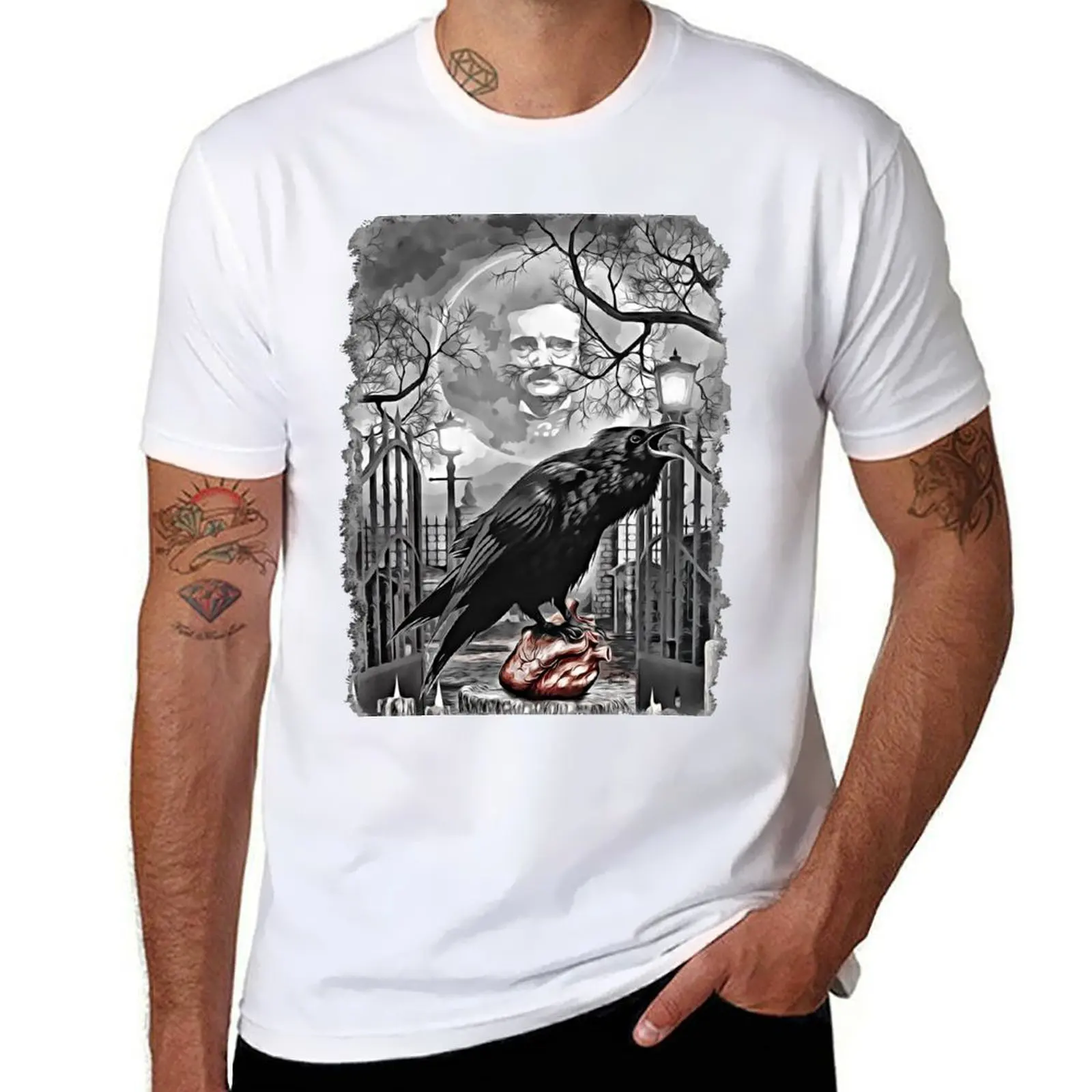 

Футболка Poe Tribute, забавные футболки, мужская футболка, хлопковая футболка