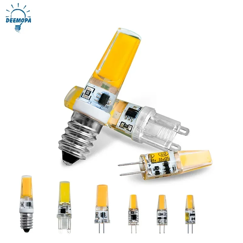 

1-10 шт. G4 LED G9 COB Лампа 3 Вт 6 Вт Лампа E14 AC DC 12 В 220 В Свечи Холодный/Теплый Белый Замена Галоген для Люстры Прожектора