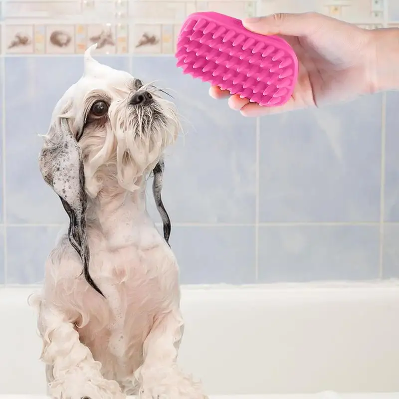 Sikat Sampo Anjing Sikat Hewan Peliharaan Lembut untuk Mandi Penggosok Anjing Multifungsi untuk Mandi Perlengkapan Mandi Hewan Peliharaan untuk Rambut Panjang dan Pendek