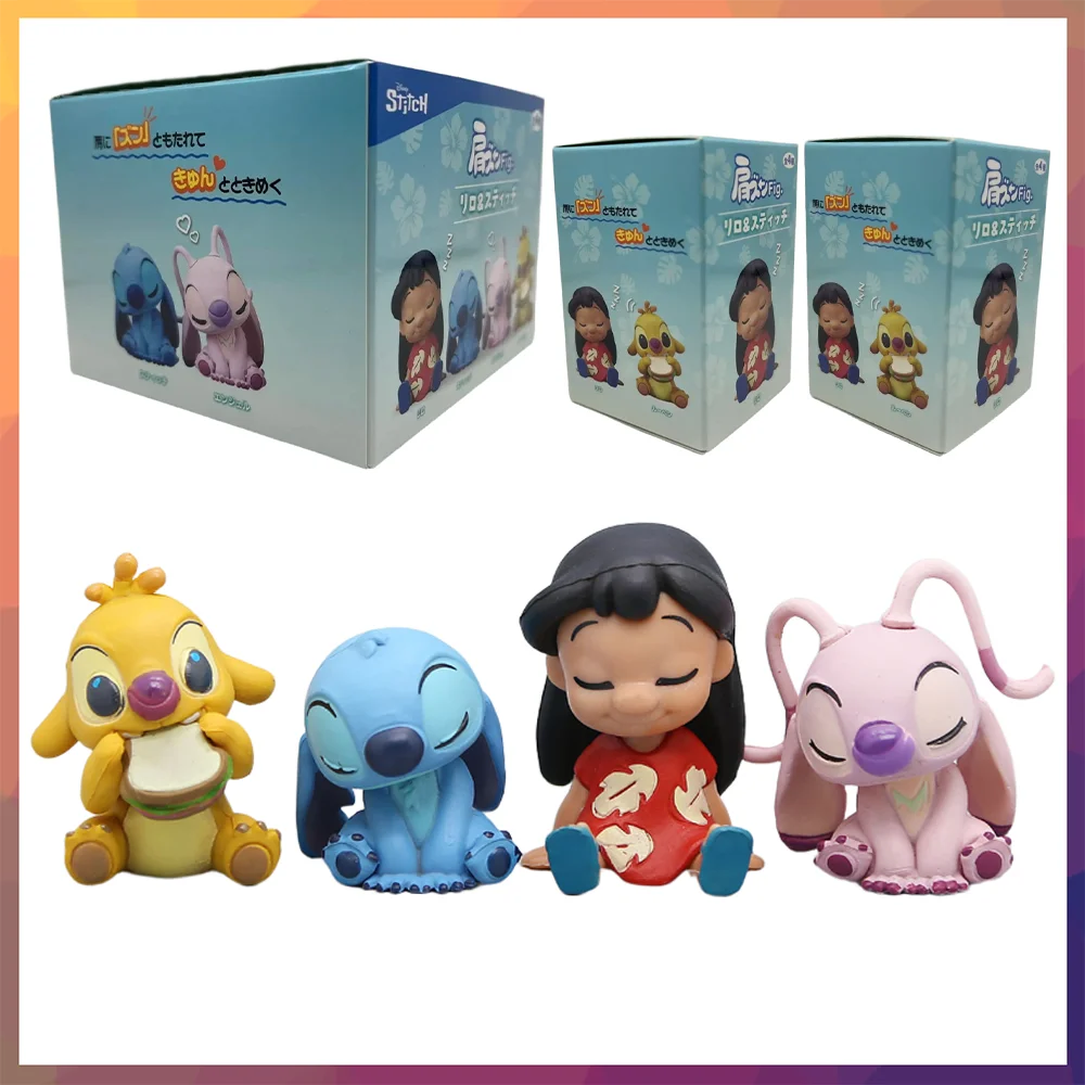 

4 шт. Lilo Stitch Interstellar детские экшн-игрушки Ute Reuben Stitch аниме фигурка Коллекционная модель орнамент детская игрушка подарок на день рождения