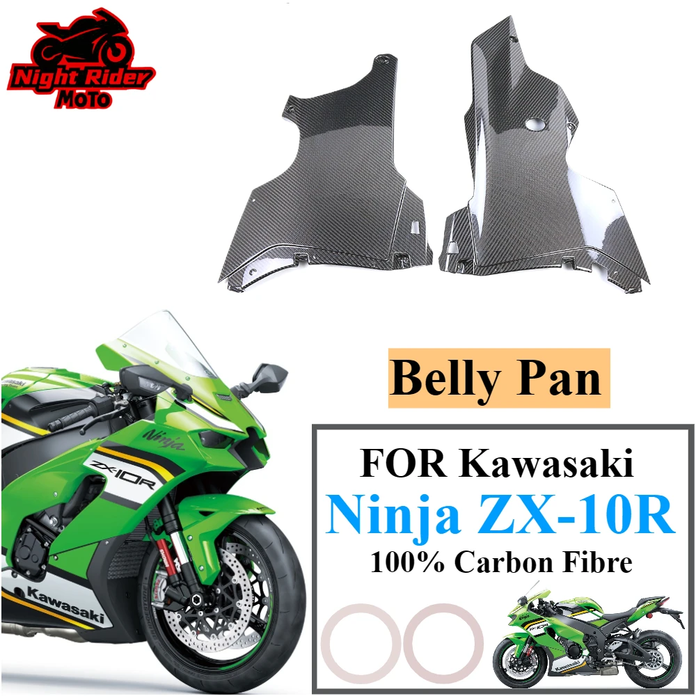 

For Kawasaki Ninja ZX-10R 2021 2022 2023 2024 2025+ 3K Carbon Front and Belly Pan ,Motorcycle Modification Accessories