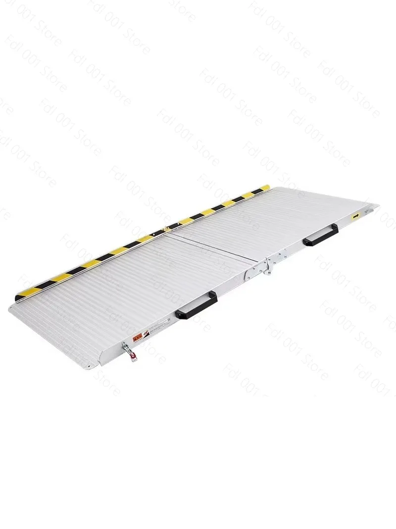 

Up and down folding slope wheelchair accessible ramp aluminum alloy upper step pad crossing plate stair slope plate