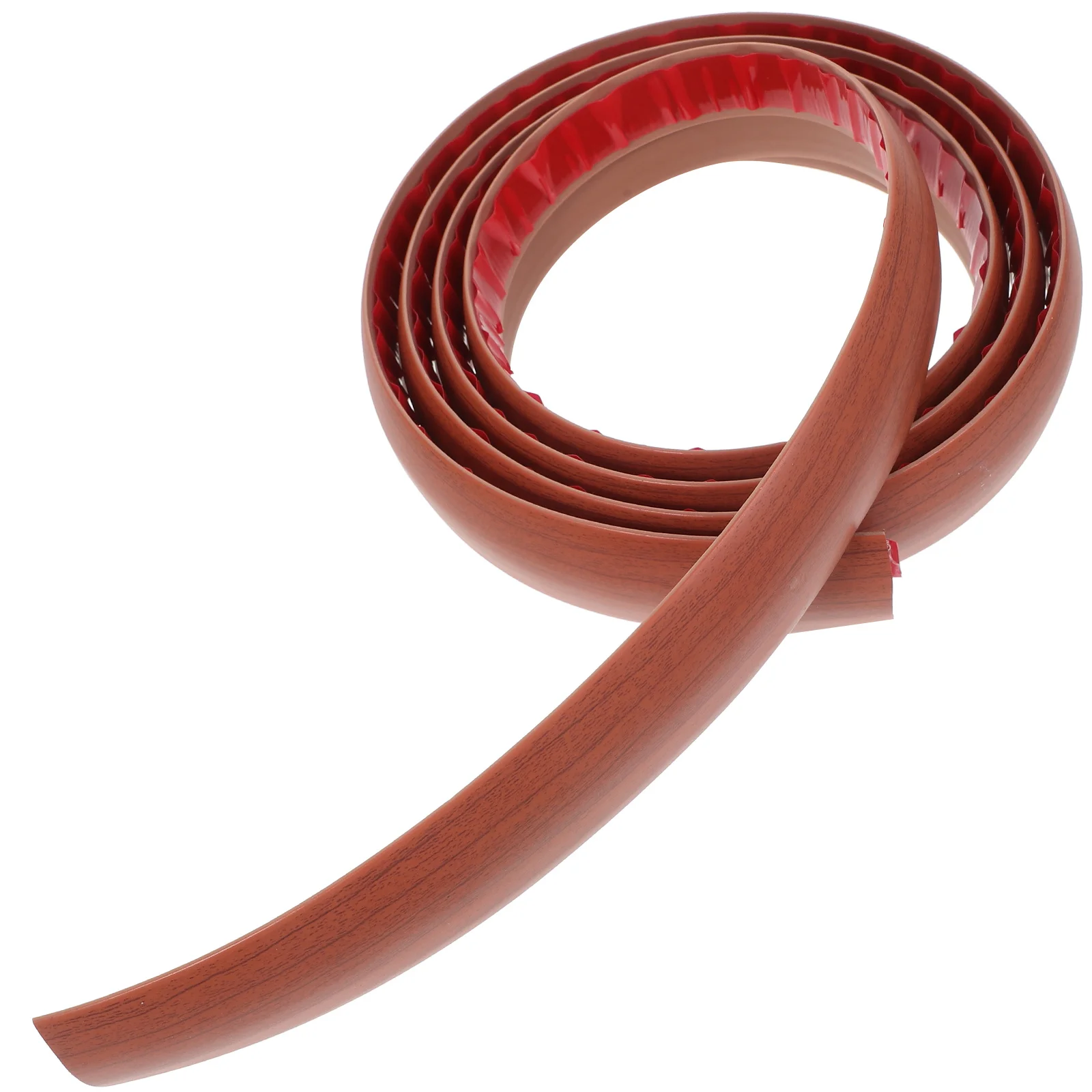 2m 레드 우드 그레인 자가 접착 바닥 트랜지션 스트립, 목재와 타일, 카펫 간격을 덮는 바닥 가장자리 스트립