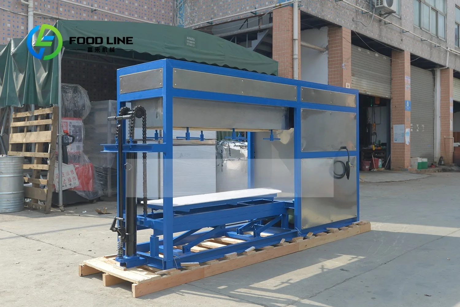 Commercial 1 Ton 5kg 10kg Block Ice Machine Air Cooling 220V Ice Maker with Pump and Motor for Factory Use