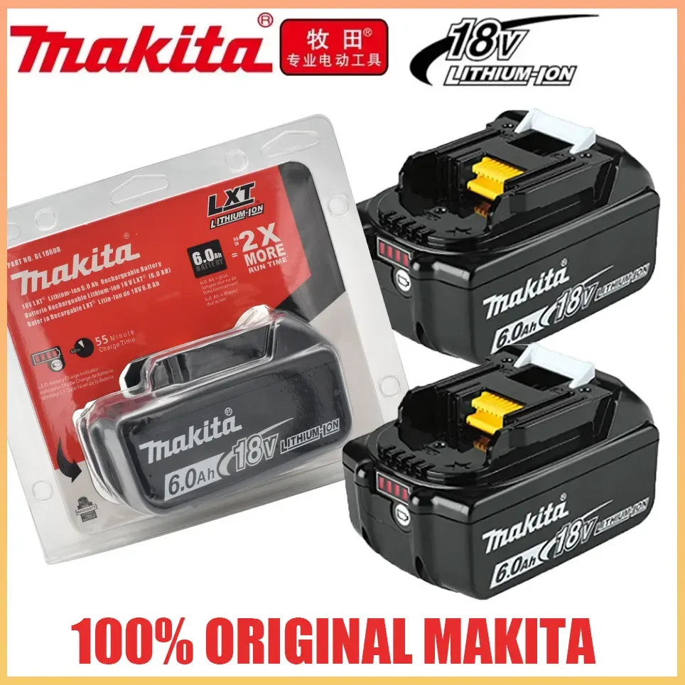 

100% Original Makita 6Ah/5Ah/3Ah for Makita 18V Battery BL1830B BL1850B BL1850 BL1840 BL1860 BL1815 Replacement Lithium Battery