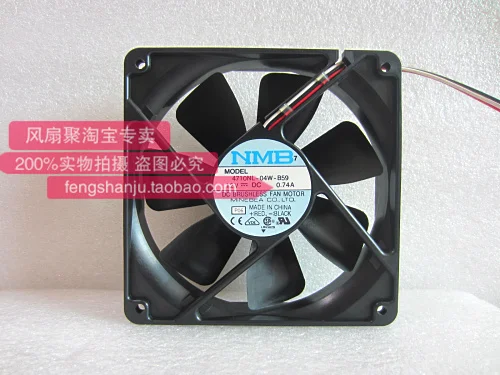 

Freight free new original NMB 12cm12025 12V0.74A 4710NL-04W-B59 double ball cooling fan