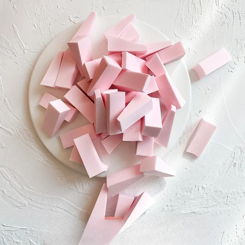 ฟองน้ำแต่งหน้า 50 ชิ้น สำหรับใบหน้า ไม่ดูดซับแป้ง ใช้ได้ทั้งแบบเปียกและแบบแห้ง ฟองน้ำแต่งหน้าแบบสองด้าน รูปทรงลิ่ม เกลี่ยเนียน ฟองน้ำแต่งหน้าเพื่อความงาม