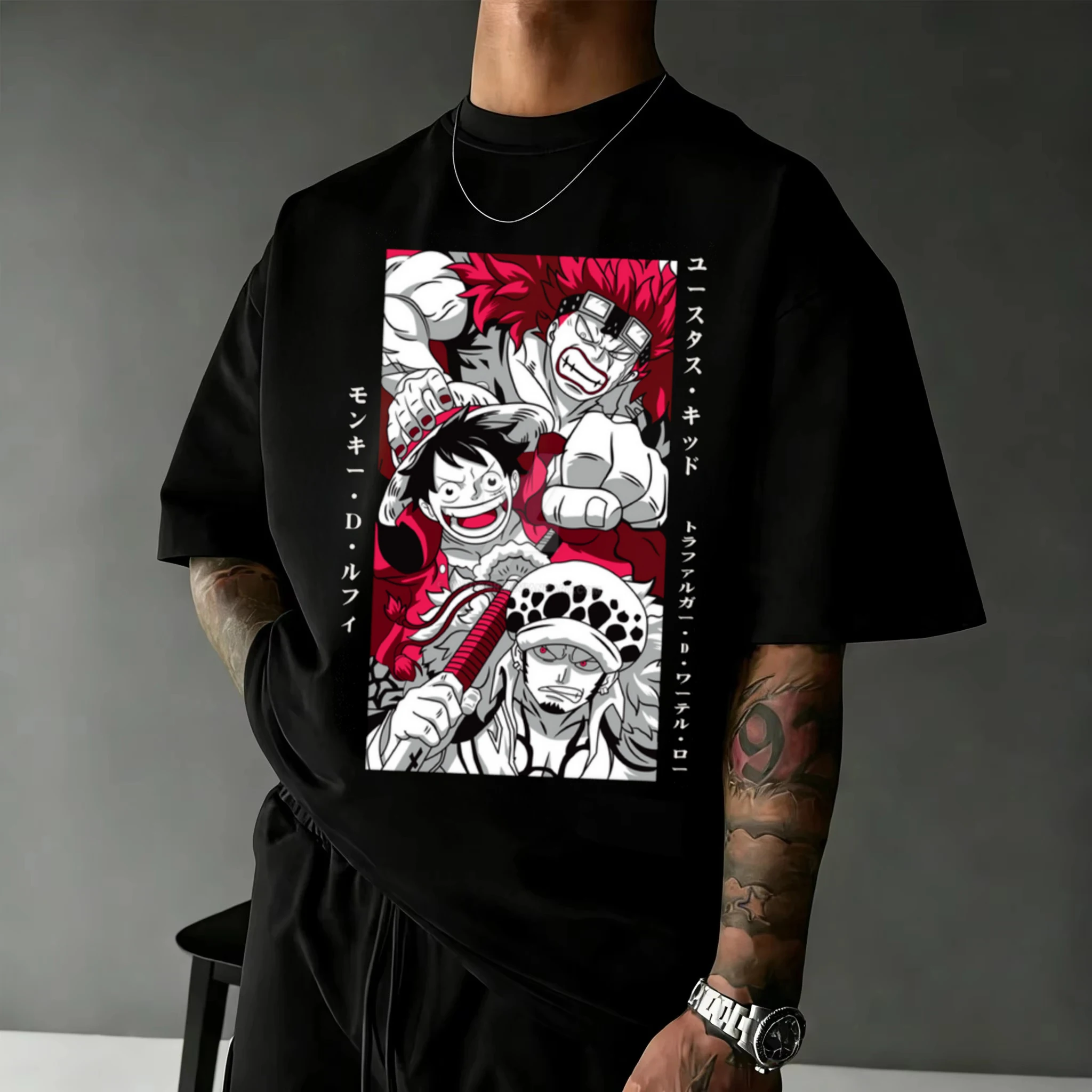 Tee Graphic Print - One Piece Anime T Shirt Men