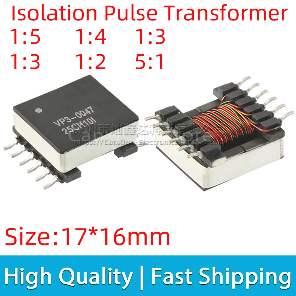 

VP3-0047-R High Power 6 winding 70W Multipurpose 1:1 1:2 1:3 1:4 1:5 5:1 Booster Step Up Isolated Pulse Transformer Inductor